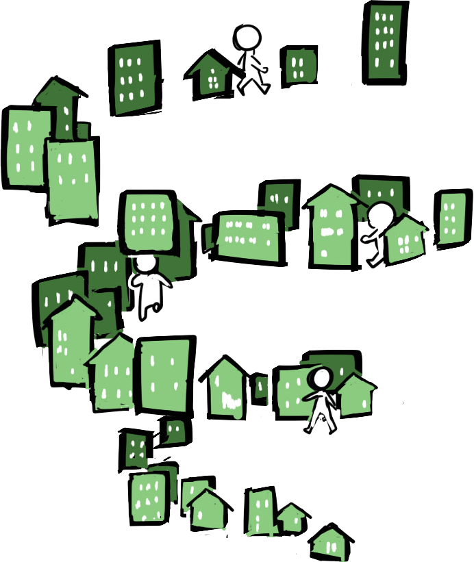 発展していく街のイメージ