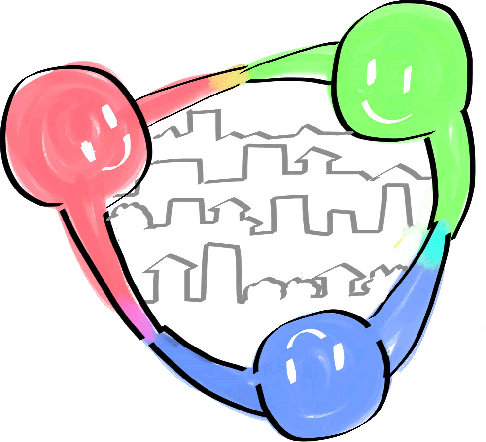 輪と街のイメージ